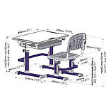 Дитяча парта, що росте, зі стільчиком Cubby LUPIN Purple, фото 8