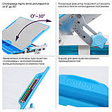 Дитяча парта, що росте, зі стільчиком Cubby LUPIN Blue + лампа Cubby Ma3, фото 4