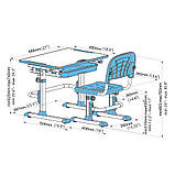 Дитяча парта, що росте, зі стільчиком Cubby LUPIN Blue + лампа Cubby Ma3, фото 8