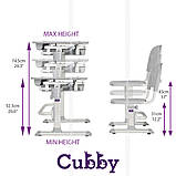 Зростаюча парта для будинку Cubby KARO Grey, фото 9