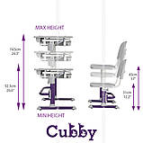 Розширююча парта для дому Cubby KARO Purple+лампа Cubby Ma3, фото 8