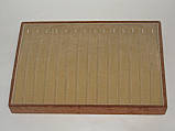 Бежева оксамитова коробка Стенд на 14 місць для продажу ланцюжків і браслетів, фото 3