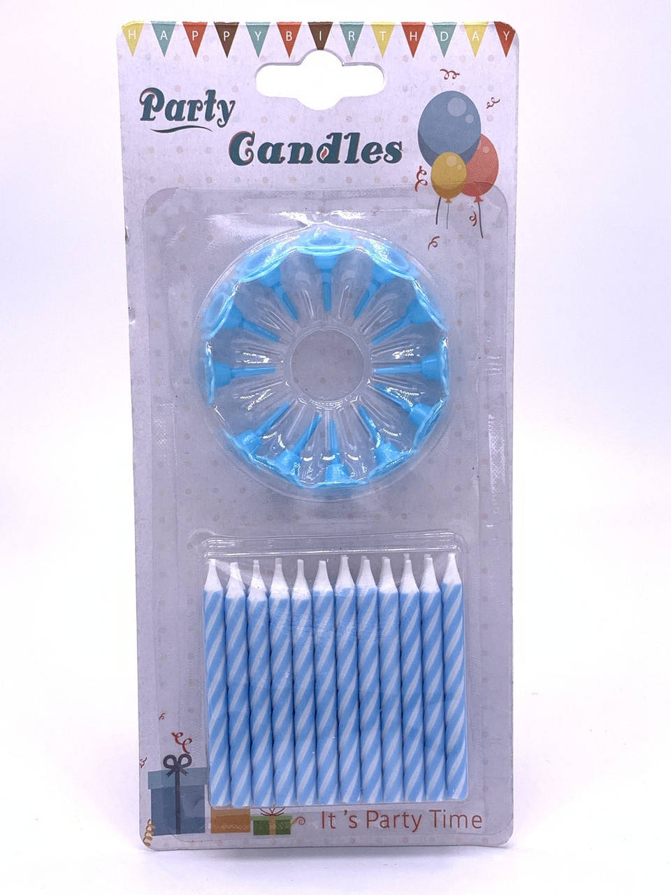 

Свечи в торт 24+12 "Голубые"