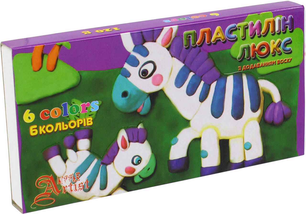 

Пластилін 6 кольор. 120гр "Little Artist" №1121/832535 Люкс зі стеком(12)(144)