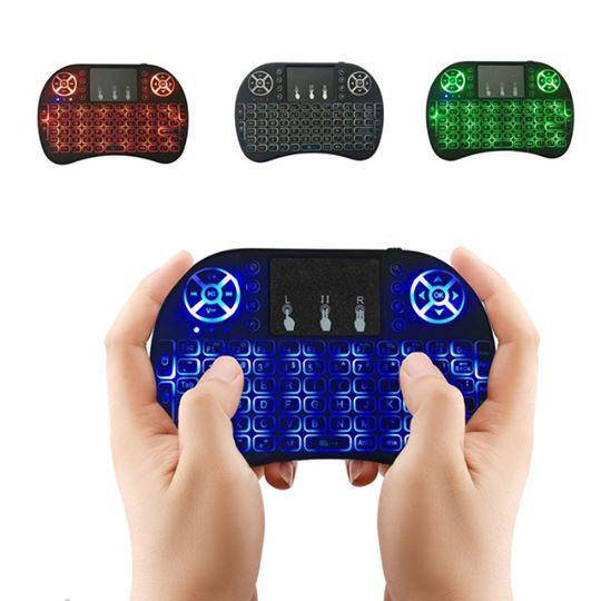 

Беспроводная мини клавиатура rii mini MWK i8 LED с подсветкой, Черный