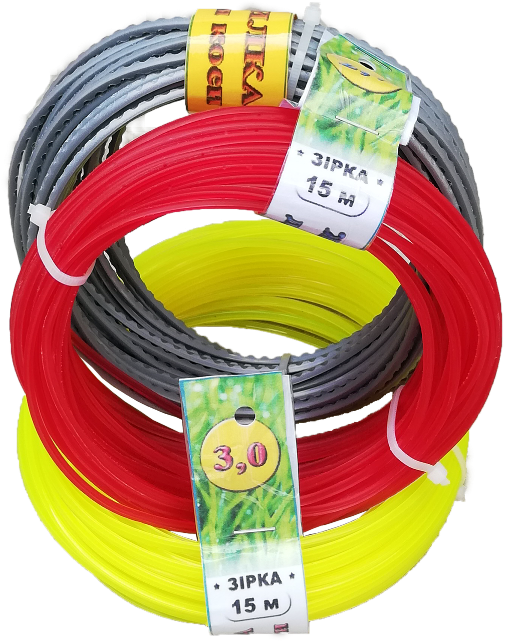 

Жилка для триммера, 3,0 мм*15 м зірка