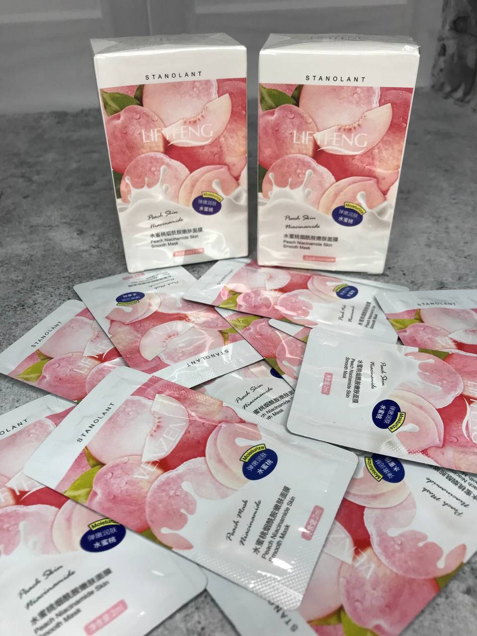 

Нічна маска для обличчя (поштучно) Venzen Peach Niacinome з екстрактом Персика 2 ml