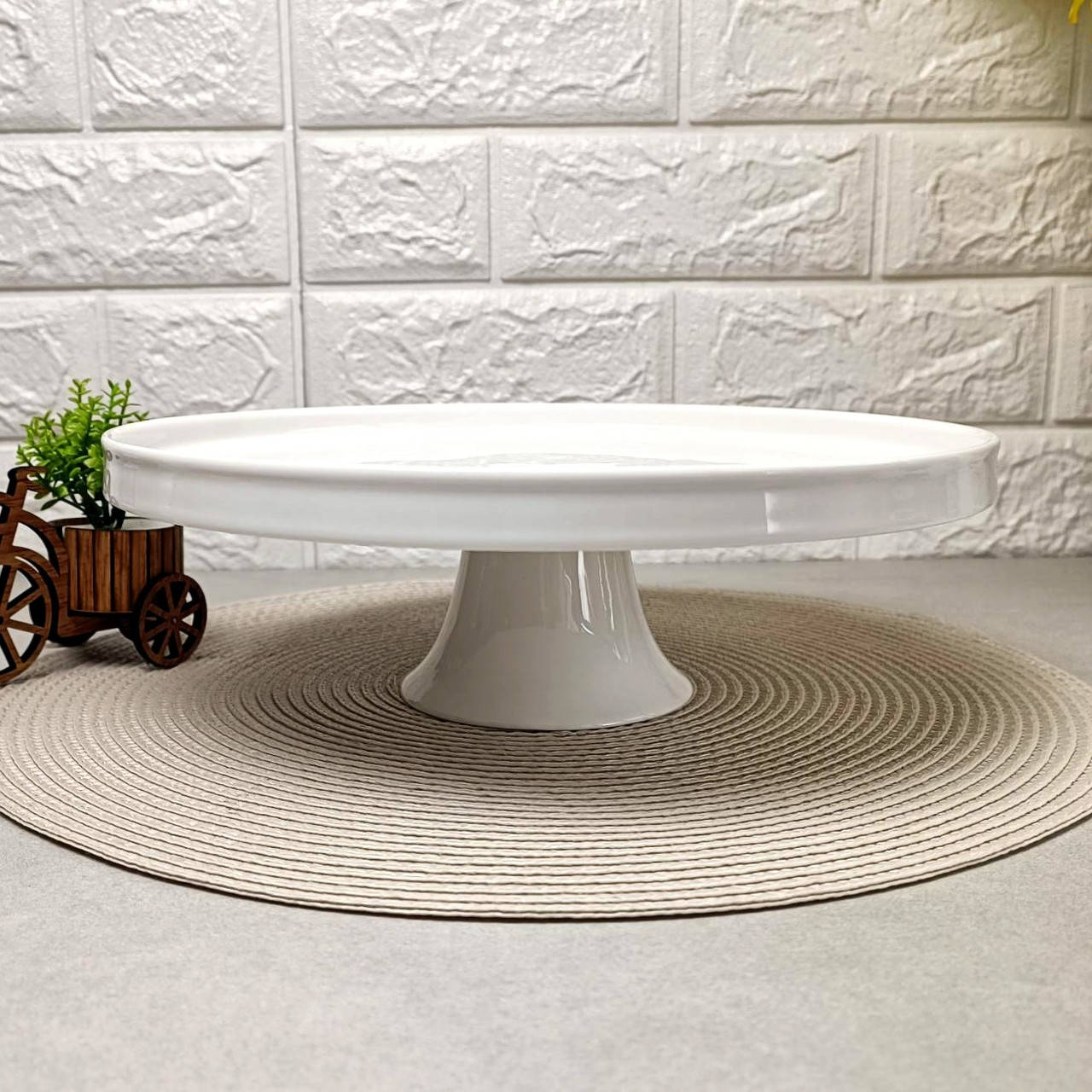 

Подставка под торт белая фарфоровая HoReCa HLS Extra white 28 см (W0184), Белый