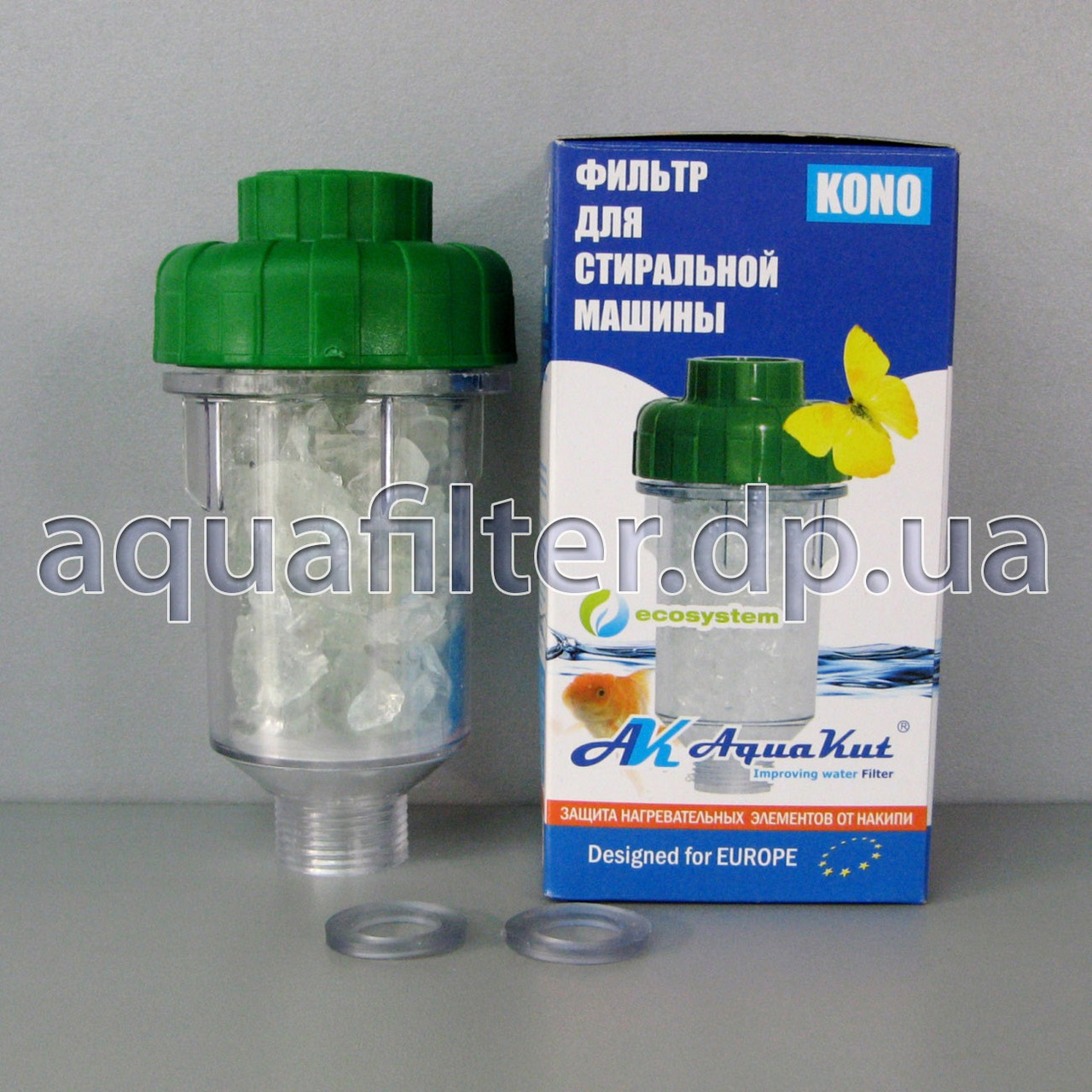 Поліфосфатний фільтр від накипу AquaKut KONO-HP 3/4" (5", max 6 атм.), фото 1