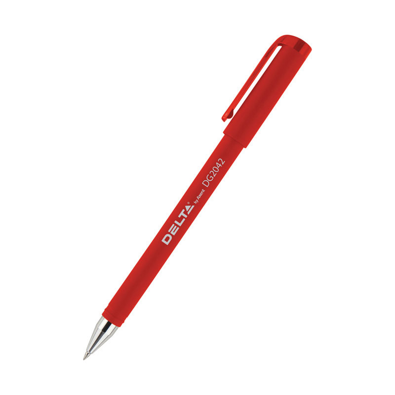 Ручка гелева Delta DG2042-06 корпус червоний, пише червоним