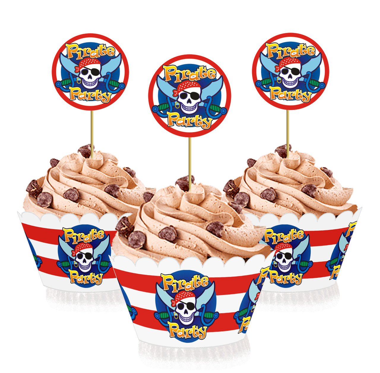 Топери для капкейків "Пірат", 6 шт.