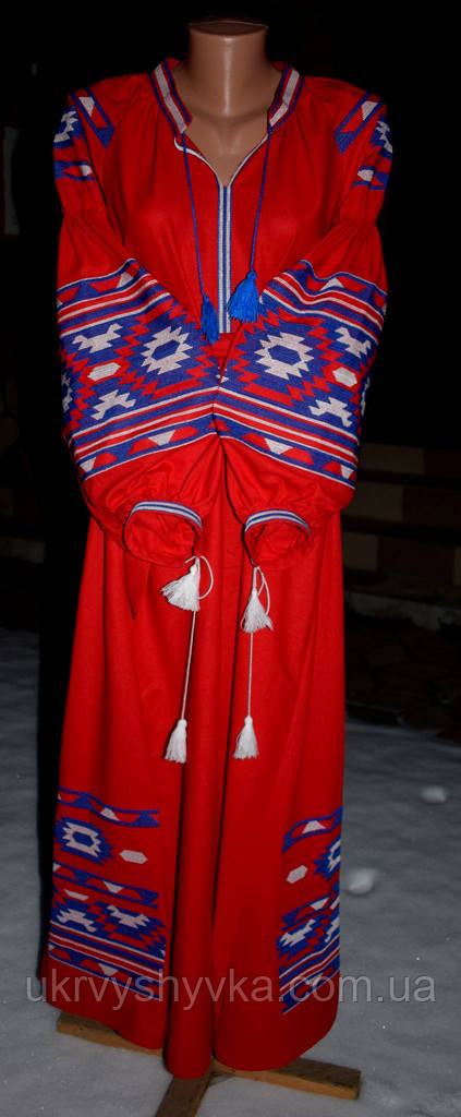 Довге плаття в стилі бохо "Чари" червоне, фото 1