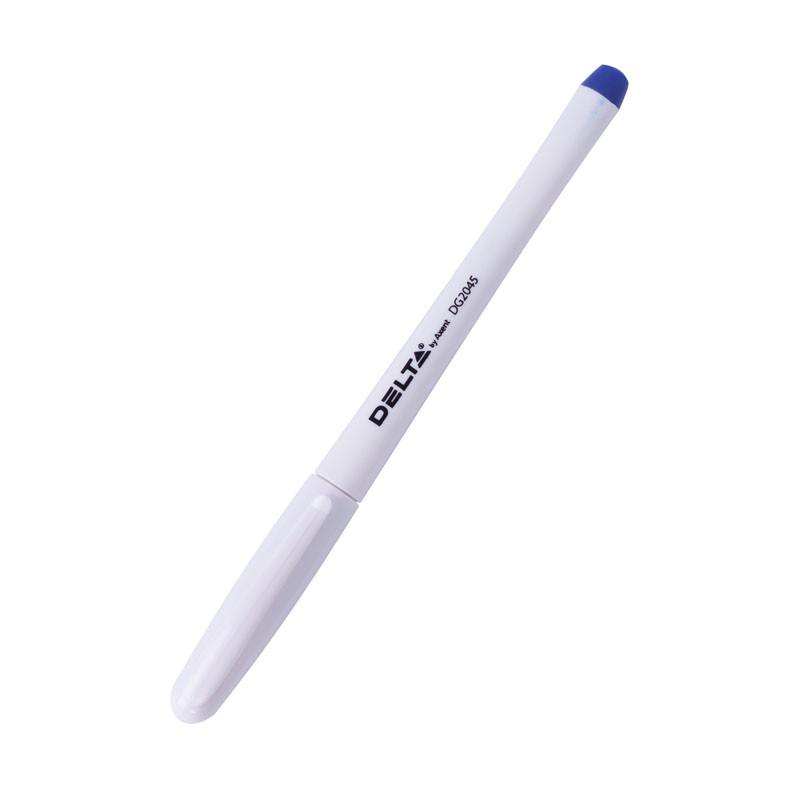 Ручка гелева Delta DG2045-02 корпус білий, пише синім