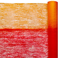 Флизелин двухцветный красный с оранжевым 50 см х 10 м