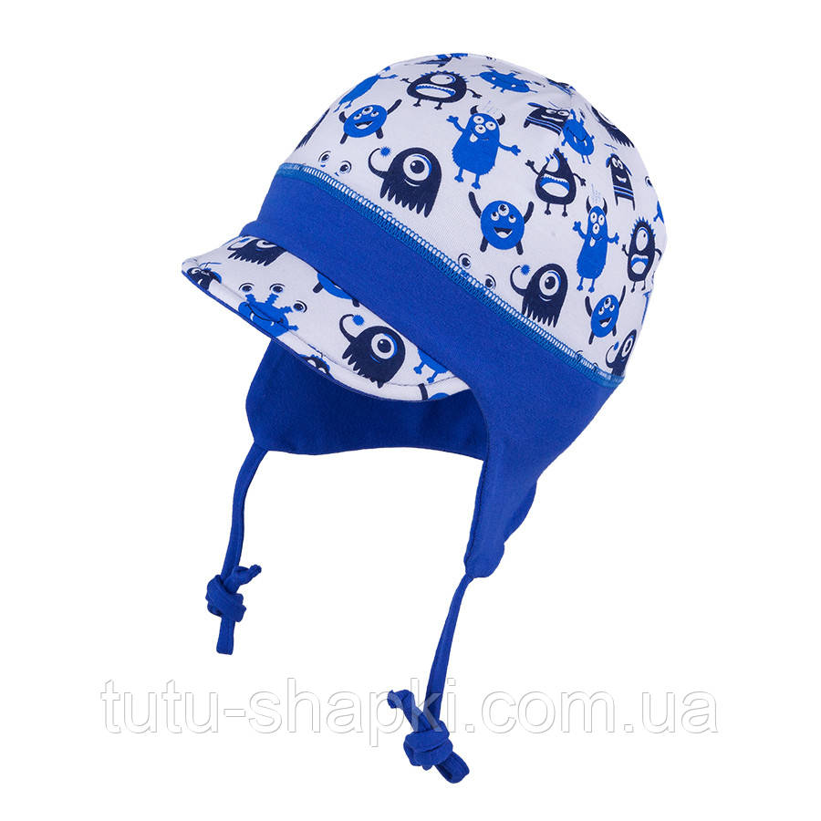 Шапочка дитяча трикотажна для хлопчика TuTu 67 арт.3-003971(40-44,44-48), фото 1