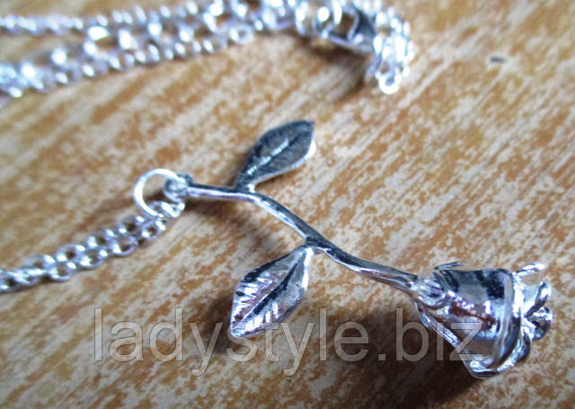 Кулончик роза от студии LadyStyle.Biz серьги кольца купить фианиты подарок украшения юбилей новый год