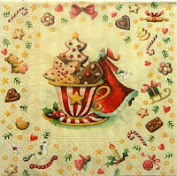 Серветка для декупажа 33х33см, НГС-15