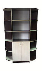 Стінка для офісу 1820*1280*360 мм. Офісна шафа для документів із полицями універсальна напівзакрита ЛДСП