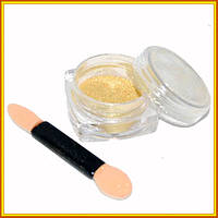 Нове Надходження: Yre Втирка Золотого та Бронзового кольорів Дзеркальний Блиск, Глиттерная Пудра для Дизайну Нігтів. Код 1470.