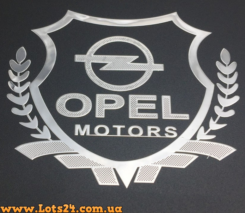 Авто значок OPEL Motors наклейка на машину авто наклейки значки марки машин на кузов бампер скло двері капот крила багажник, фото 1