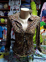 Трикотажная женская блуза рубашка вискоза Турция размер S 40 - 44