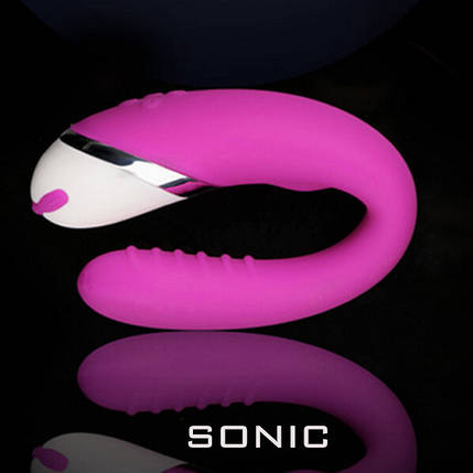 Вібратор подвійний для клітора та точки G We-Wibe Sonic для пари для двох, фото 1