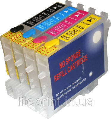 Комплект перезаправних картриджів REFILL4-E C63, C64, C65, C66, С67, C68