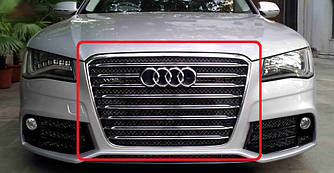 Решітка тюнінг Audi A8 D4 (10-13) стиль W12 (з Night Vision)