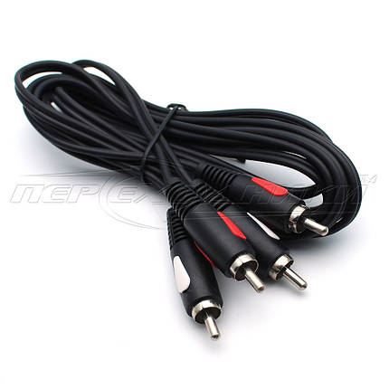 Кабель аудіо 2RCA-2RCA, 1.8 м, фото 3