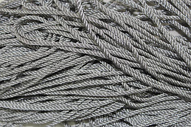 Канат декоративний 3.5мм срібло моток 100м