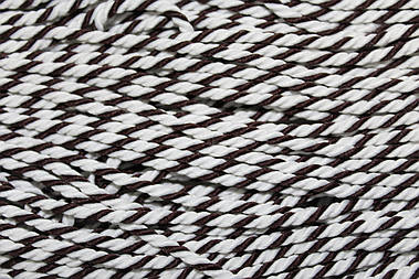 Канат декоративний 3.5мм білий+коричневий моток 100м