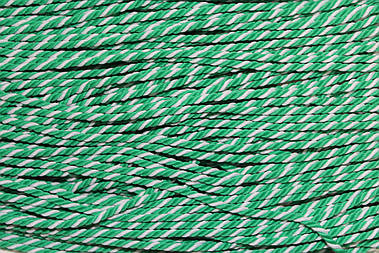 Канат декоративний 3.5мм зелений+білий моток 100м