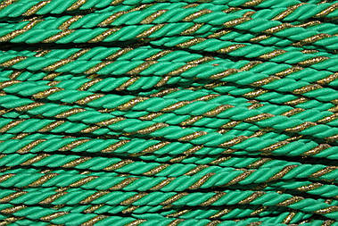 Канат декоративний 6мм зелений(трава)+золото моток 100м