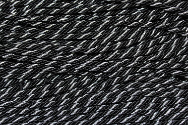 Канат декоративний 6мм тейлон чорний+срібло моток 100м