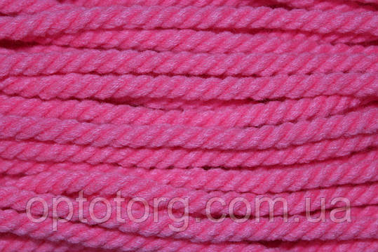 Канат декоративний 8мм рожевий акрил моток 50м, фото 2