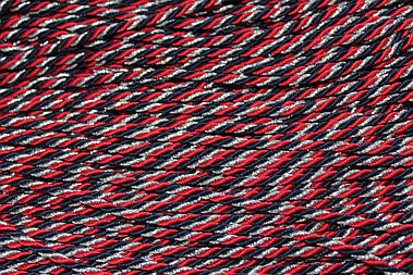 Канат декоративний ПЕ 4 мм (100 м) червоний + синій + срібло