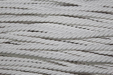 Канат декоративний м'який 5мм поліестер білий моток 100м