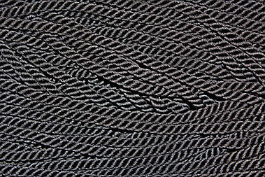 Канат декоративний м'який 6мм поліестер чорний моток 100м