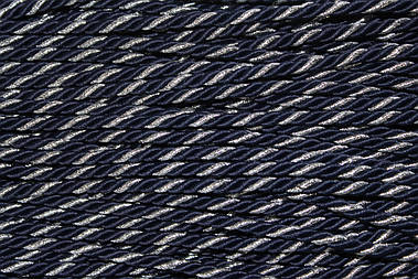 Канат декоративний ПЕ 5 мм (100 м) т.синій + срібло