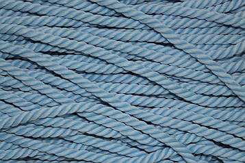 Канат декоративний м'який 6мм поліестер блакитний моток 50м, фото 2
