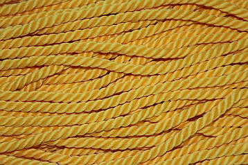 Канат декоративний м'який 6мм поліестер жовтий моток 50м, фото 2