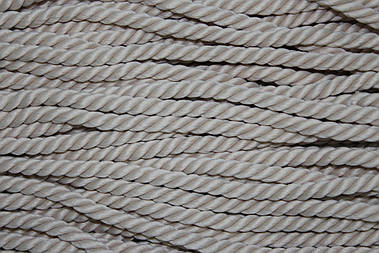 Канат декоративний м'який 6мм поліестер світло-бежевий моток 50м