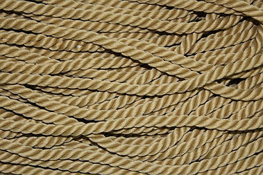 Канат декоративний м'який 6мм поліестер темно-бежевий моток 50м