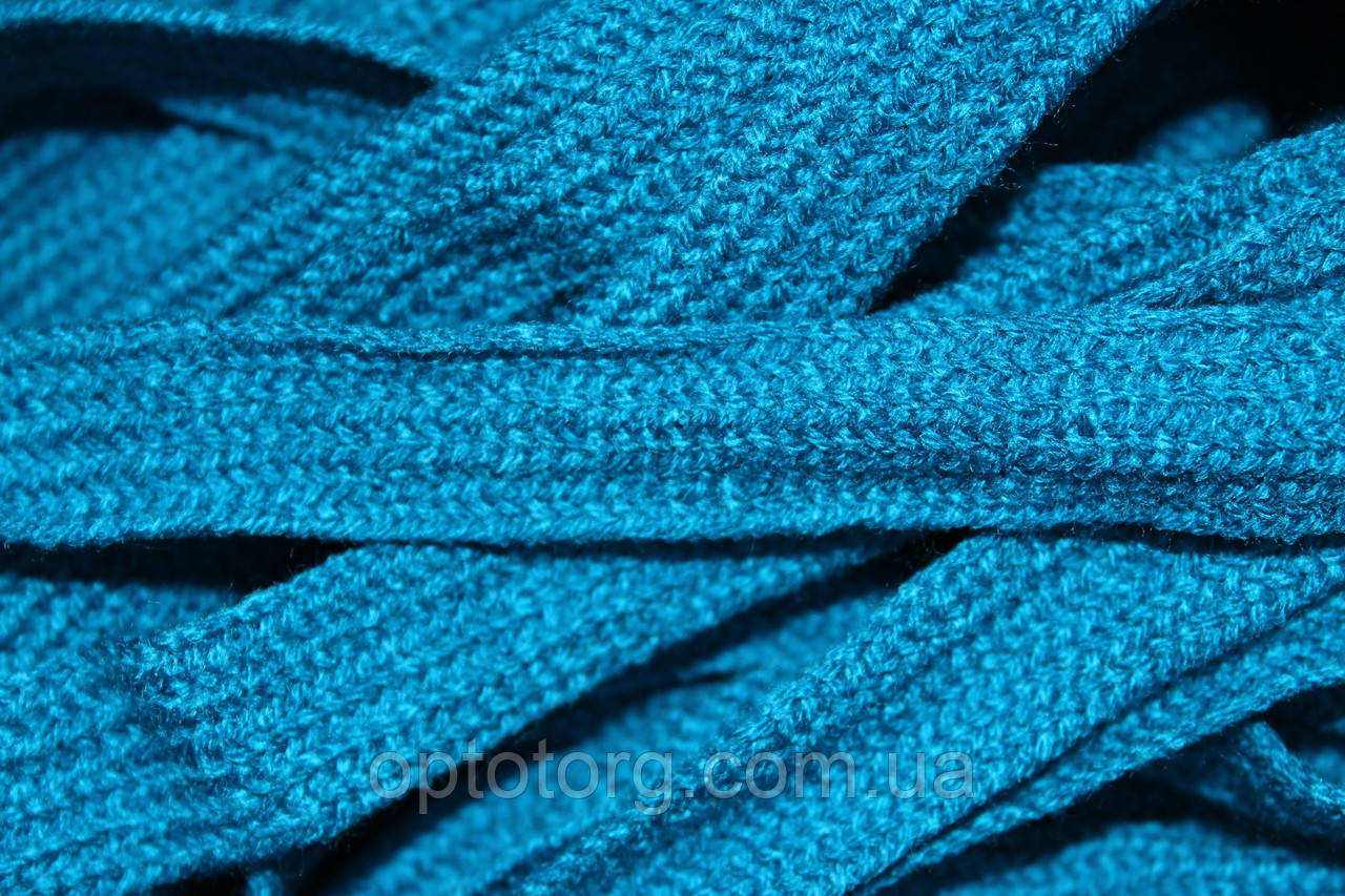 Тесьма голубая цвет Морская волна шнур плоский акрил 15мм, моток 50м - фото 3 - id-p672899139