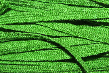 Тасьма Зелений шнур плоский акрил 6мм, моток 50м