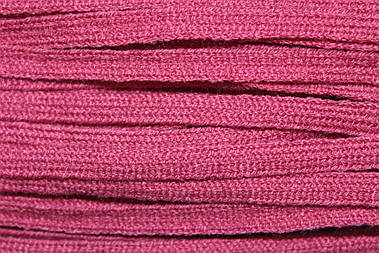 Тасьма Темно-рожевий шнур плоский акрил 6мм, моток 50м