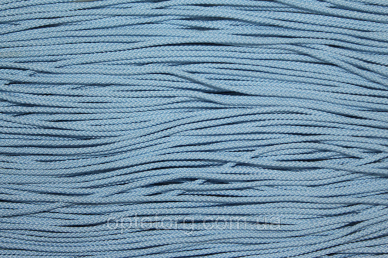 Шнур круглый полиэстер 2мм голубой моток 100м - фото 1 - id-p672900160