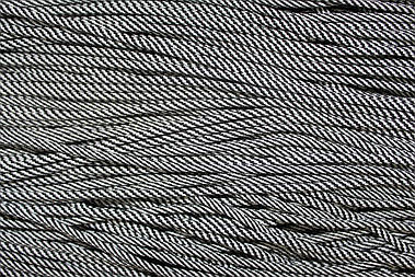 Шнур чорний+білий круглий поліестер 3мм моток 100м