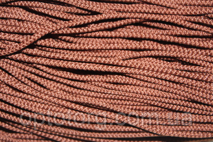 Шнур коричневий(шоколад) круглий поліестер 3мм моток 200м, фото 2