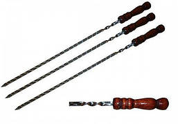 Шампур з дерев'яною ручкою 10шт (600х10х2 мм)